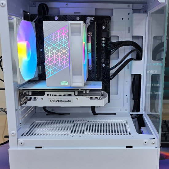 오늘발송 피씨스토어 일사천리 화이트 게이밍PC i5 14400F RTX 3050 (16GB, M.2 500GB)