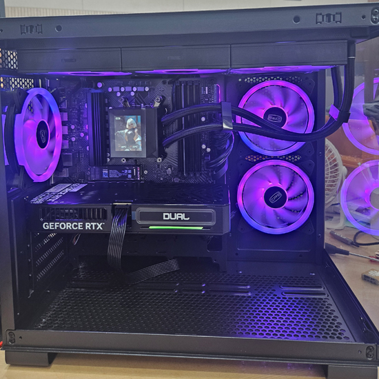 블랙 어항 PC 라이젠5 7500X3D RTX5060 Ti (16GB, M.2 500GB)